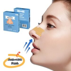 Tiras Nasales Transparentes para Descanso y Respiración